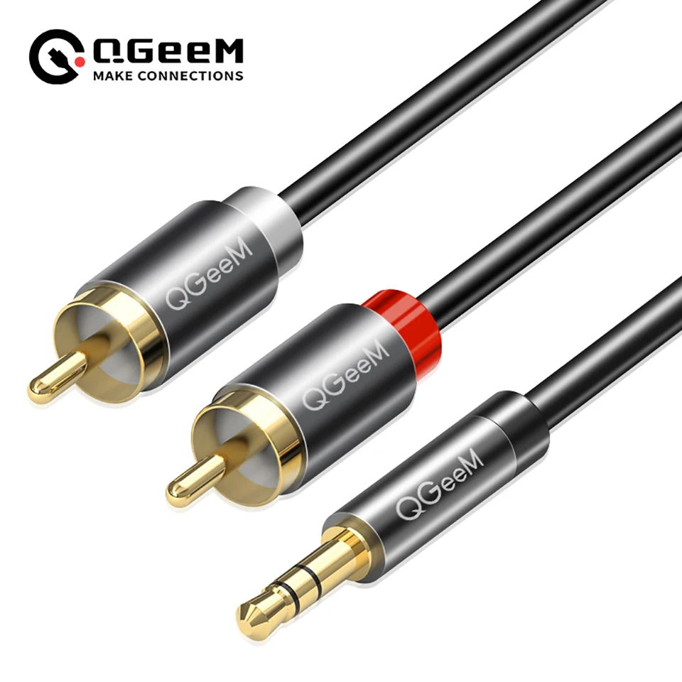 Home Cinema Installation - Cabo RCA QGeeM 2RCA para 3.5mm,