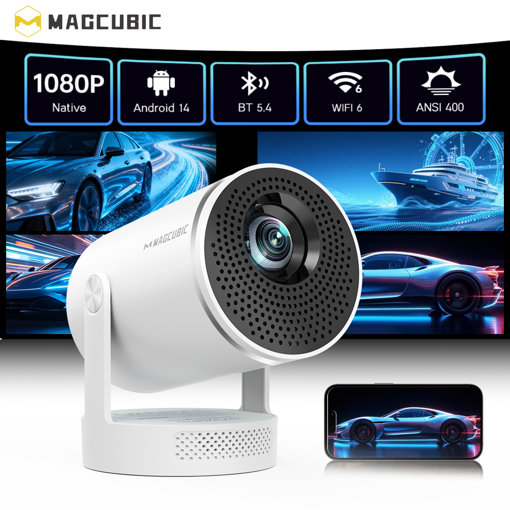 Home Cinema Night - Projetor Magcubic Android 14 Nativo 1080P