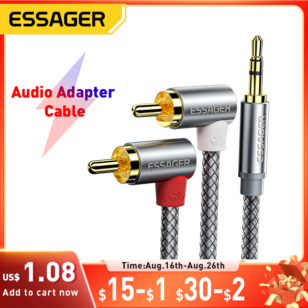 Home Cinema Installation - Essager 90 ° Ângulo rca cabo