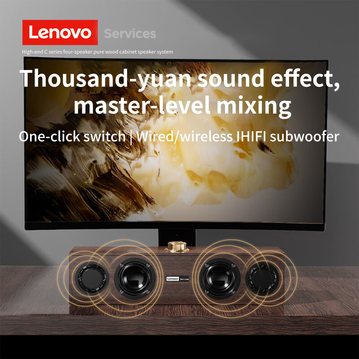 Home Cinema Subwoofer - Caixa de Som Multimídia Portátil Lenovo