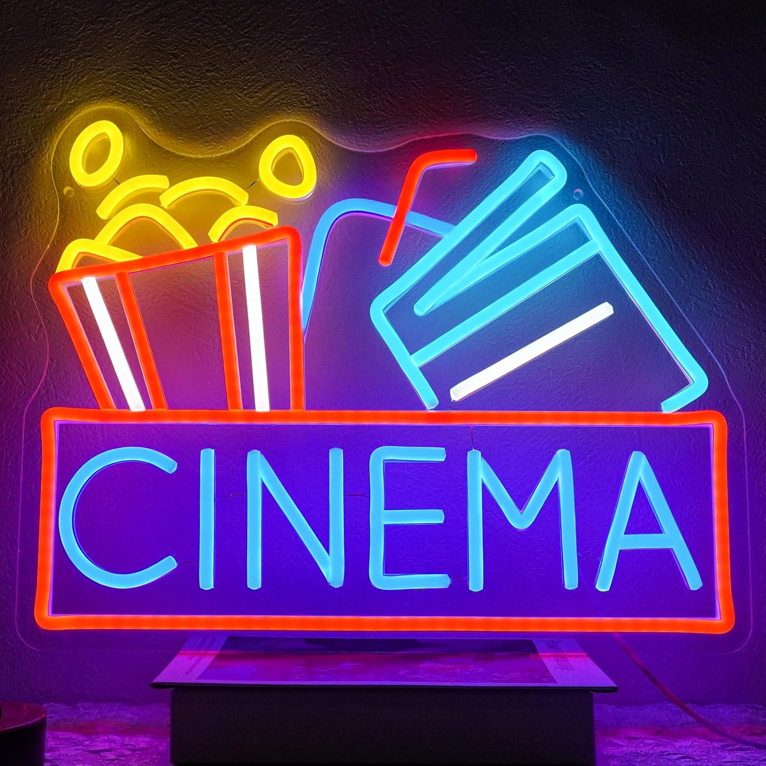 Home Cinema Room Accessories - Cinema sinal de néon alimentado por