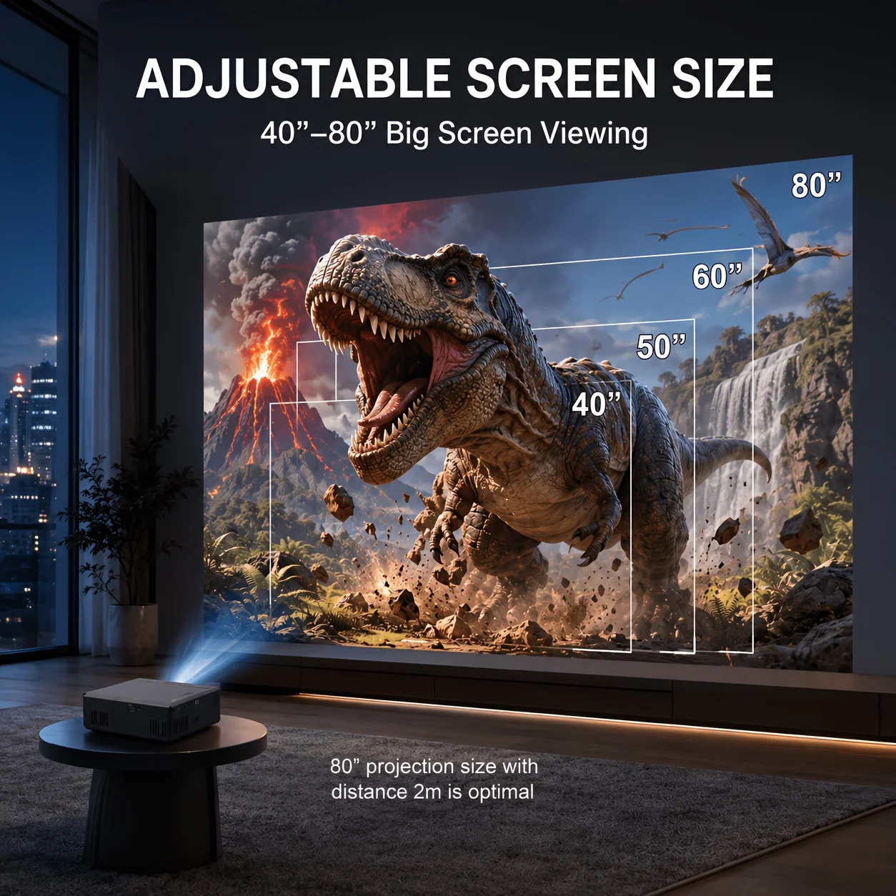 Mini projetor portátil, compat - Home Cinema Gaming avaliação e preço
