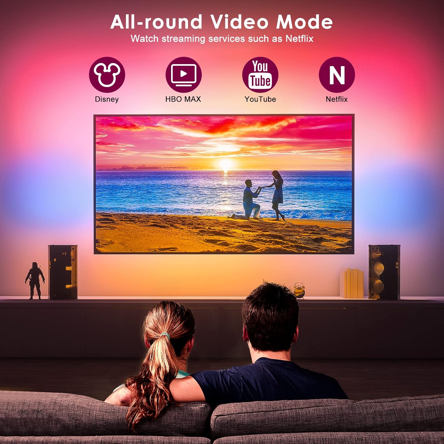 Iluminação de Fundo HDMI Sincr - Home Cinema Gaming avaliação e preço