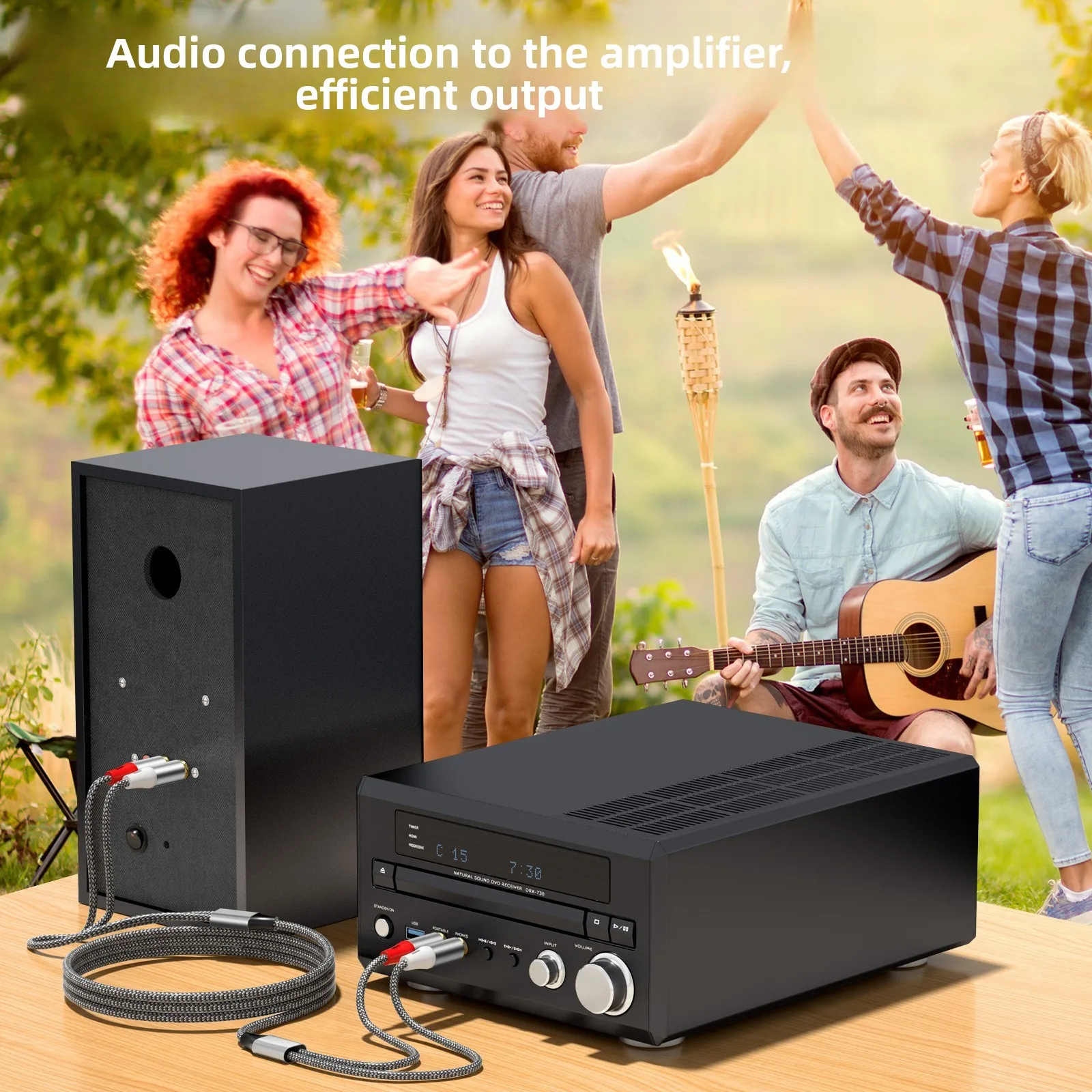 Cabo de Áudio RCA Duplo, 2 Par - Home Cinema Subwoofer avaliação e preço
