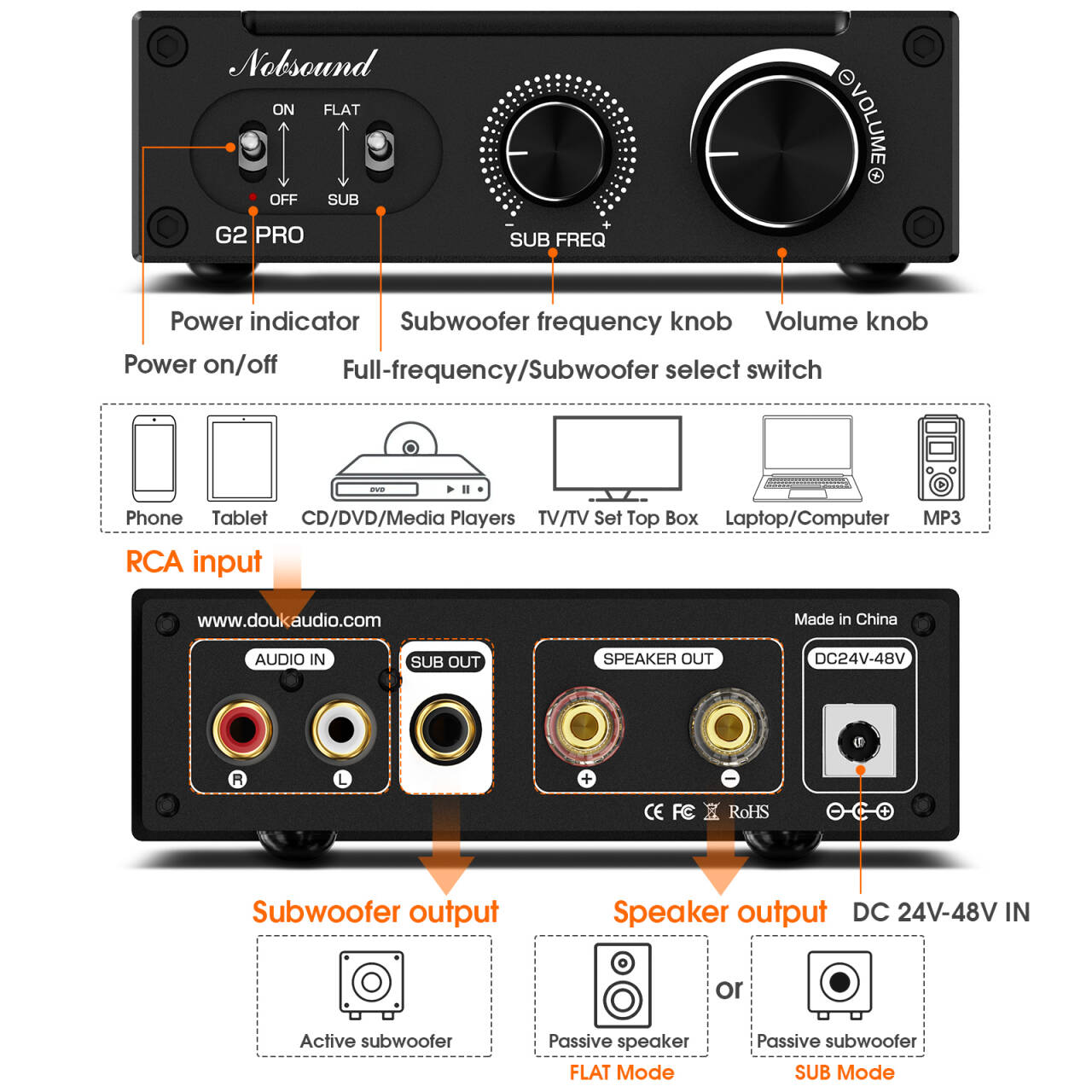 Douk áudio g2 pro hi-fi 300w a - Home Cinema Subwoofer avaliação e preço