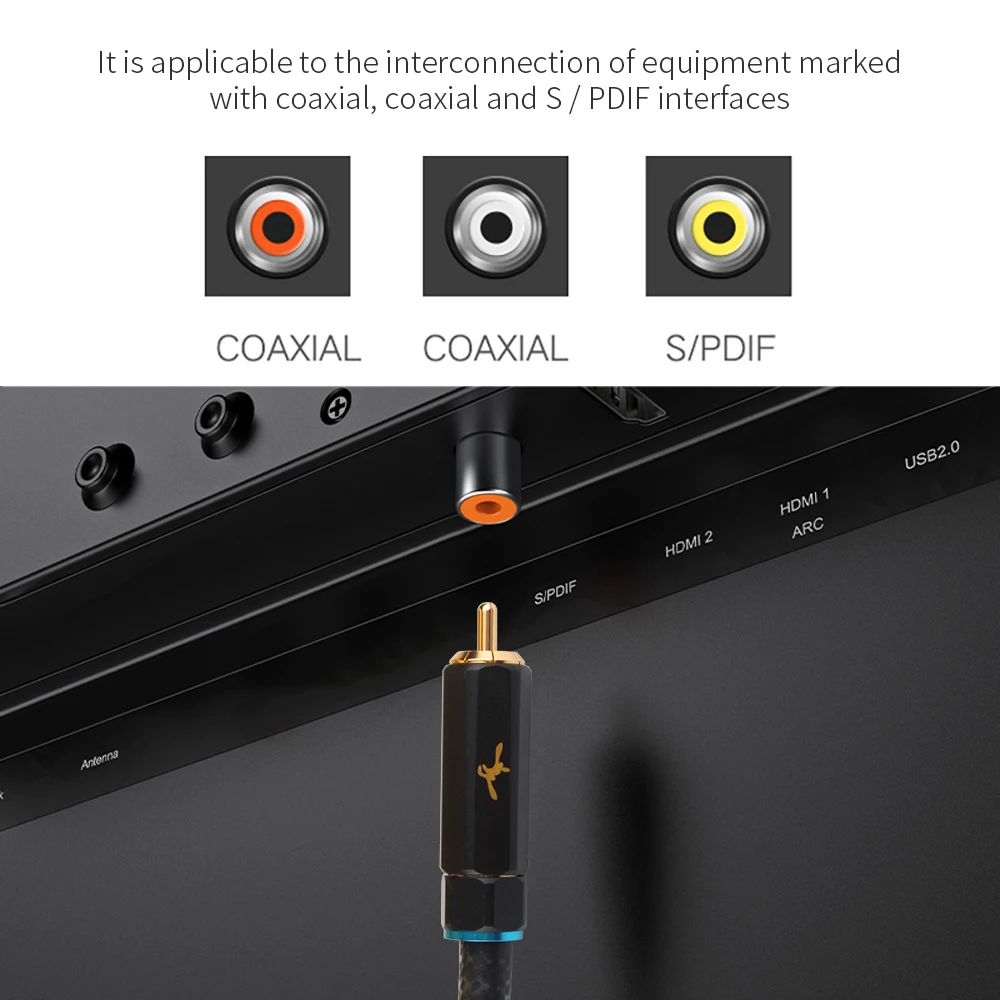 Digital cabo de áudio coaxial, - Home Cinema Subwoofer avaliação e preço