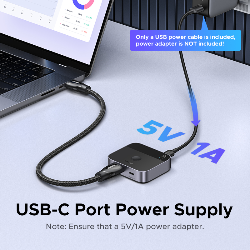 UGREEN HDMI USB C Switch 2 Ent - Home Cinema Gaming avaliação e preço