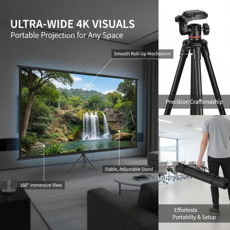 Tela de Projeção Portátil 110  - Home Cinema Gaming avaliação e preço