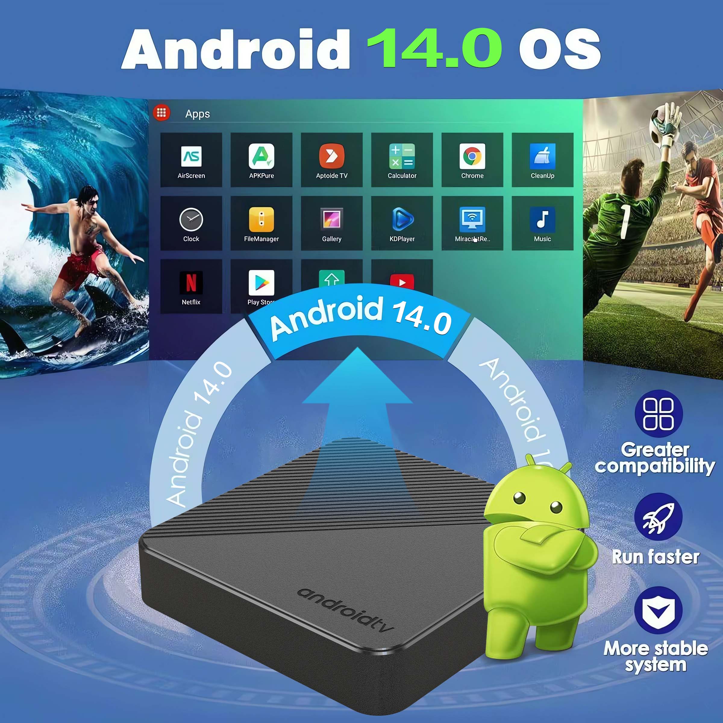 Android14 caixa de tv de cinem - Home Cinema Gadgets avaliação e preço