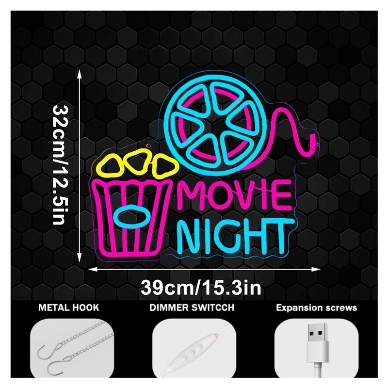 Letreiro Neon para Noite de Ci - Home Cinema Night avaliação e preço